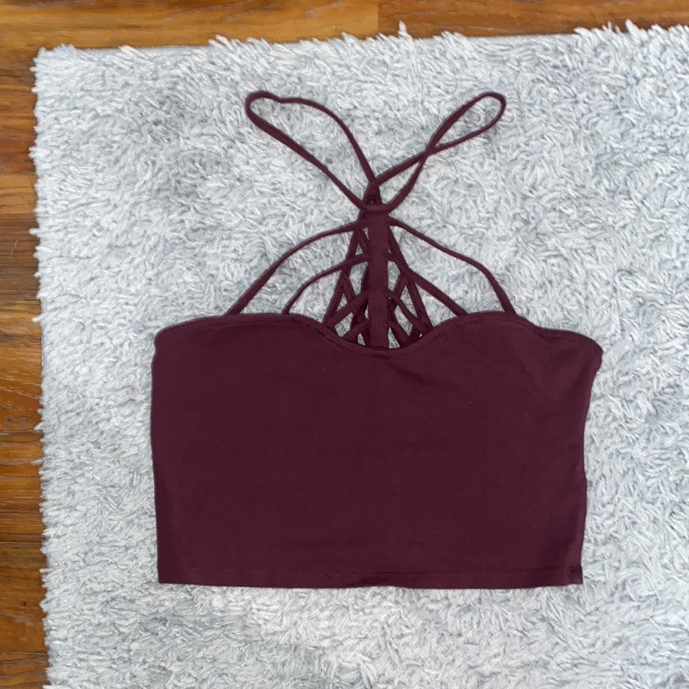 Maroon Strappy crop